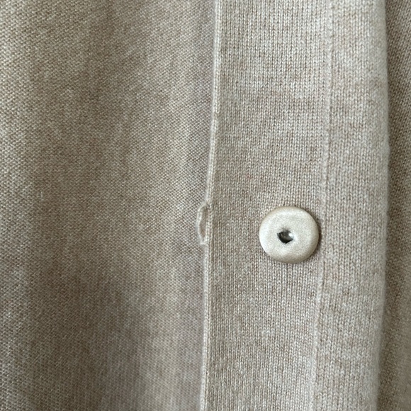 LUXE Brunello Cucinelli Pure Cashmere Medium Tan/Beige Cardigan Sweater Top - Picture 7 of 11